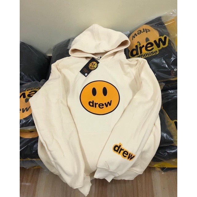 Áo nỉ bông hoodie DREW MẶT CƯỜI ulzzang , Áo nỉ hoodie unisex nam nữ form rộng oversize chất liệu Cotton