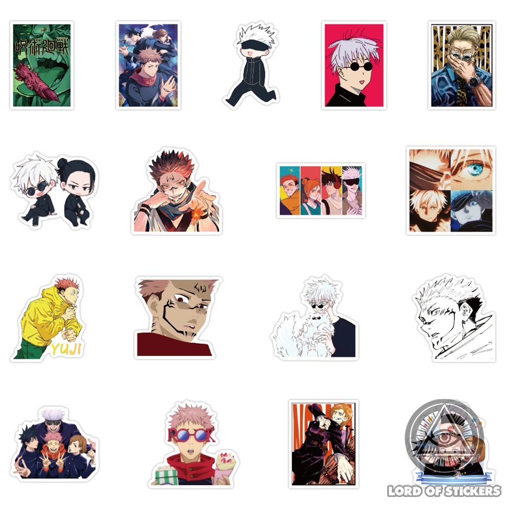 Set 100 Hình Dán Jujutsu Kaisen Anime Manga Sticker Chống Thấm Nước Trang Trí Mũ Bảo Hiểm, Điện Thoại, Đàn Guitar, Sổ