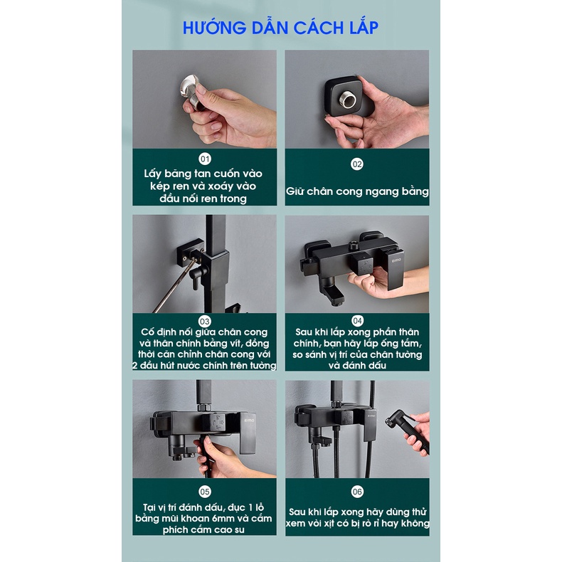 Bộ Sen Cây Cao Cấp đa chức năng Tăng Áp Lực nước, chỉnh Nhiệt Độ, Vòi Cốt Đồng Mạ Tĩnh Điện Phun Nước Thông Minh