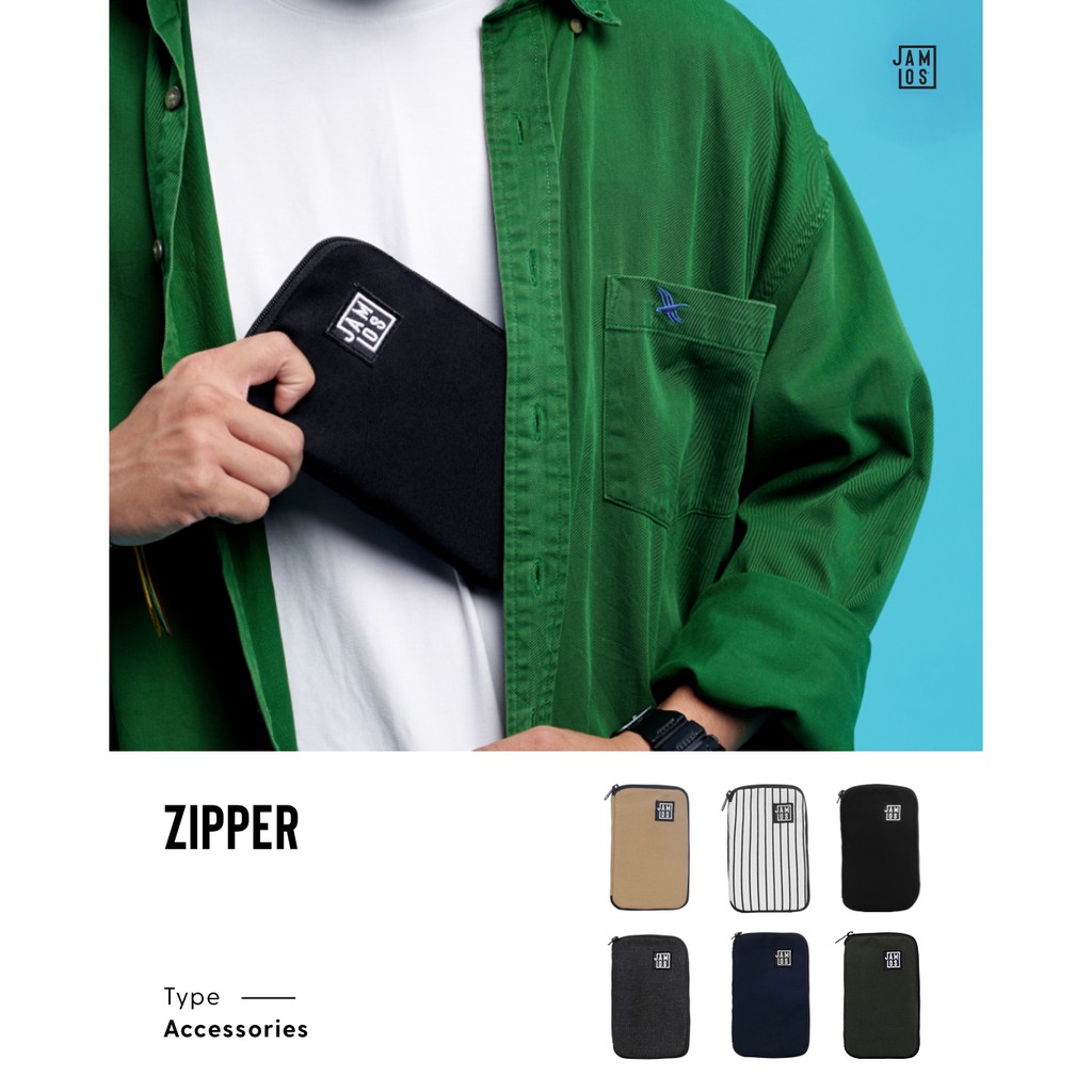 [LAST CHANCE] Jamlos Zipper Wallet - Bóp đựng thẻ, giấy tờ, passport hộ chiếu