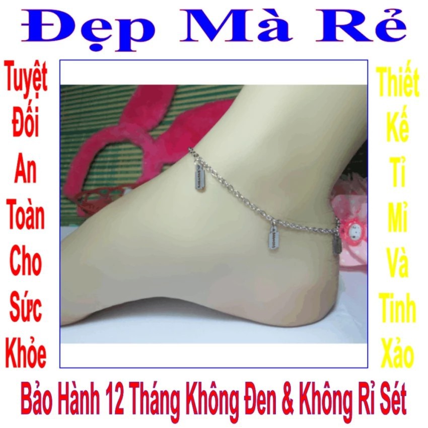 Lắc chân nữ kiểu hình lưỡi lam (Trắng) LC00019T010019