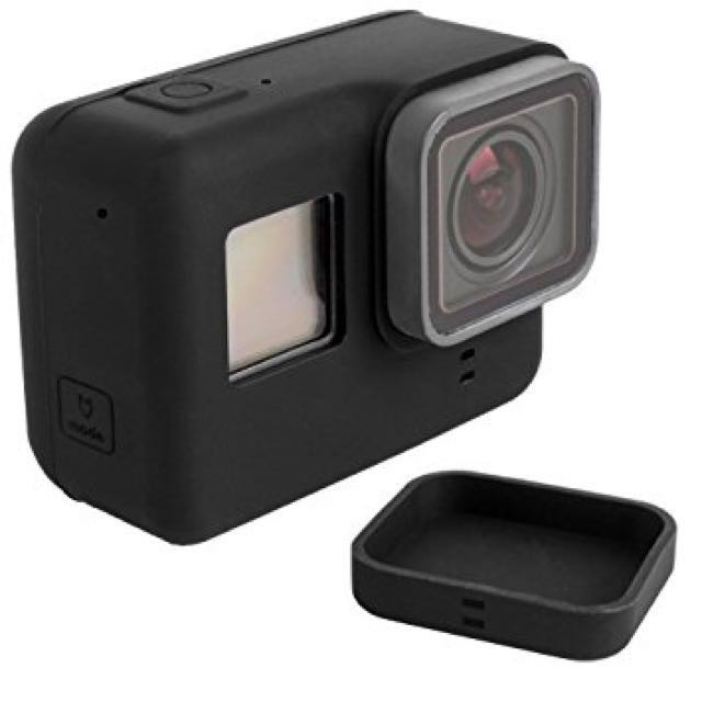 Vỏ silicon kèm nắp che cho máy GoPro Hero 7/6/5