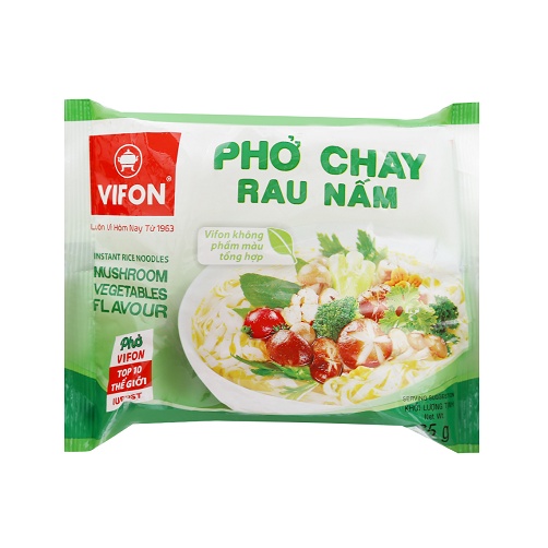 PHỞ CHAY RAU NẤM VIFON GÓI 65G