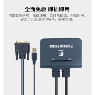 Bộ Chuyển Đổi Kvm 2 Cổng Usb Sang Dvi