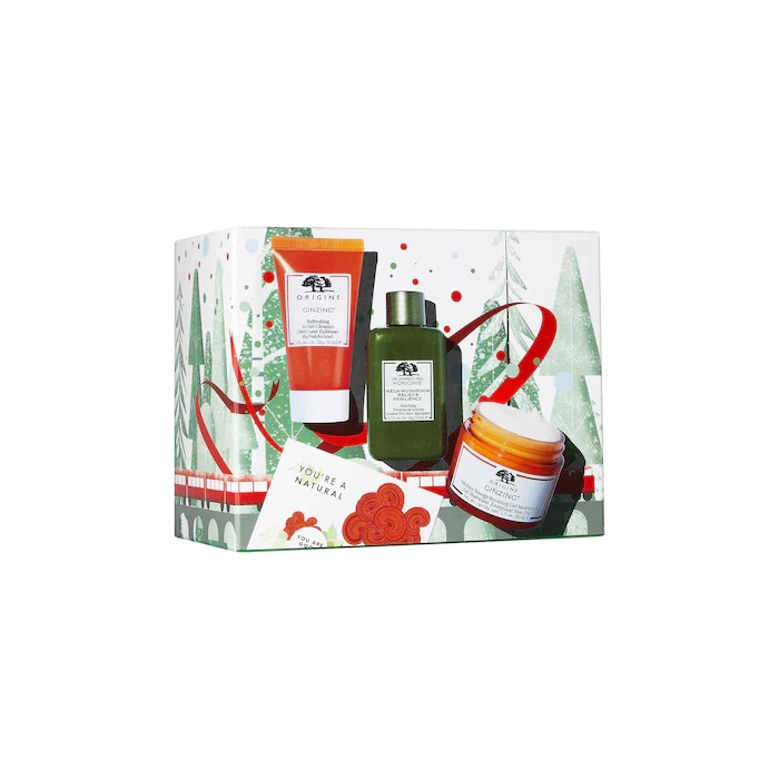 HOT - Fullset  Bộ dưỡng sáng da ORIGINS GinZing™ Brighten, Energize &amp; Hydrate Set