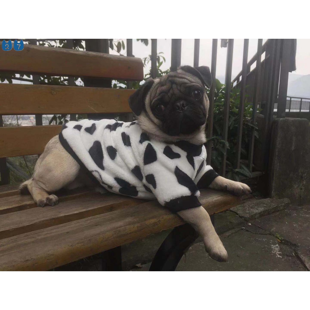 {27Pets} Bộ Đồ Ngủ Hai Mảnh Ấm Áp Kích Thước Nhỏ Và Vừa Cho Thú Cưng Bull Pháp