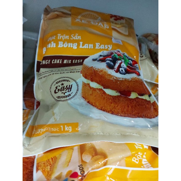 Bột bánh bông lan trộn sẵn hiệu xe đạp