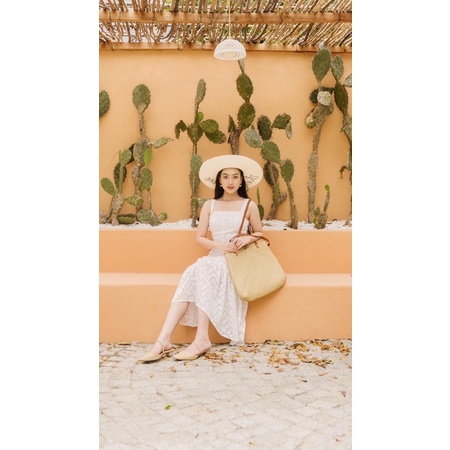 Đầm trắng maxi Ceci Cela