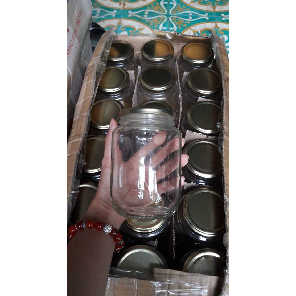 Hũ thủy tinh nắp vặn 500ml