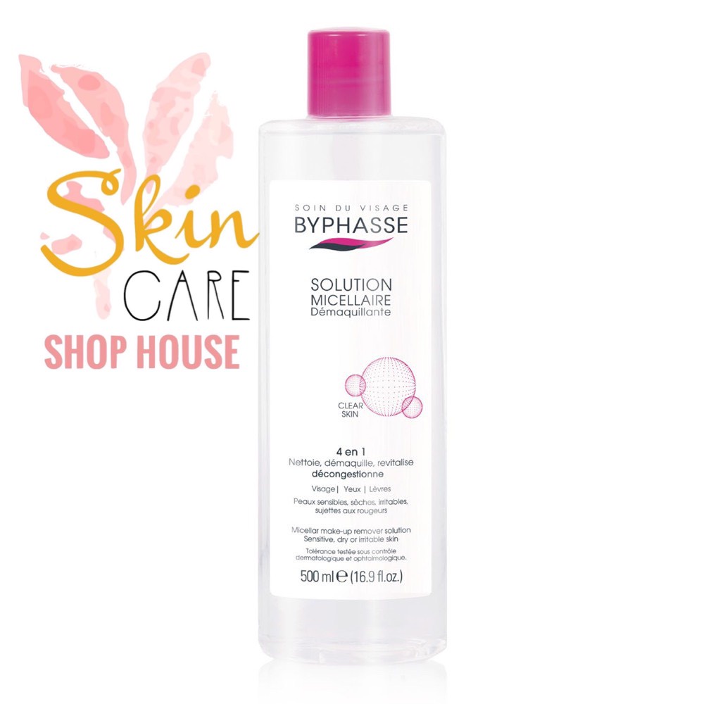 Nước Tẩy Trang Byphasse Cho Mọi Loại Da Solution Micerallaire Face 100ml