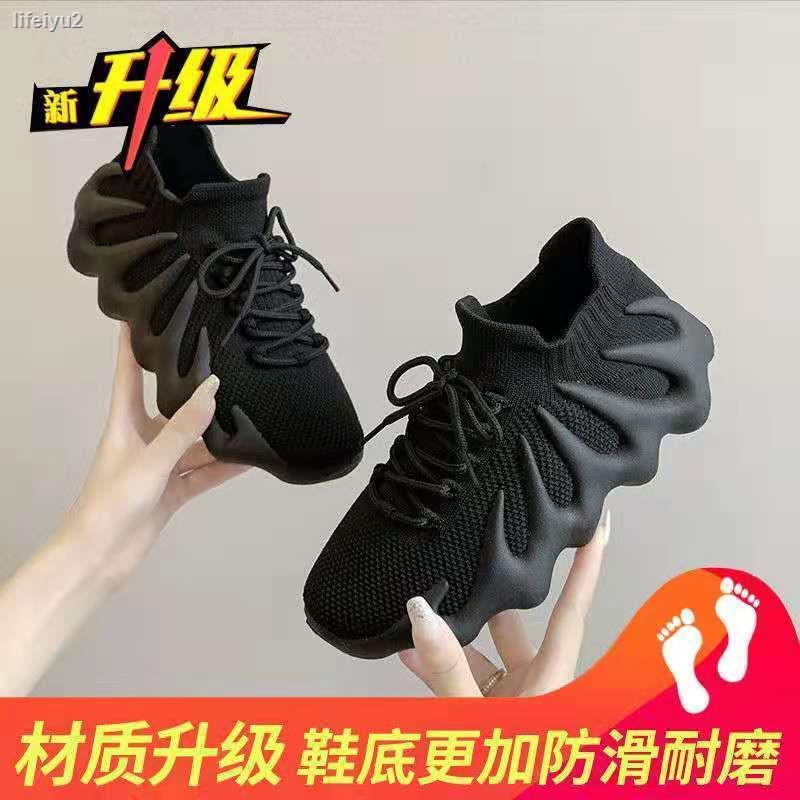 Giày thể thao phụ nữ mùa hè 2022 mới lưới màu đỏ siêu nóng tất cả các trận đấu bạch tuộc đáy bay dệt bình thường giày ch