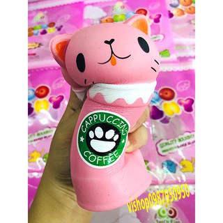 SQUISHY CỐC COFFE MÈO