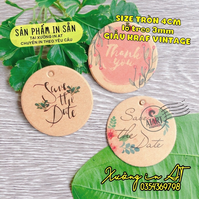 100 thẻ treo save the date quà cưới