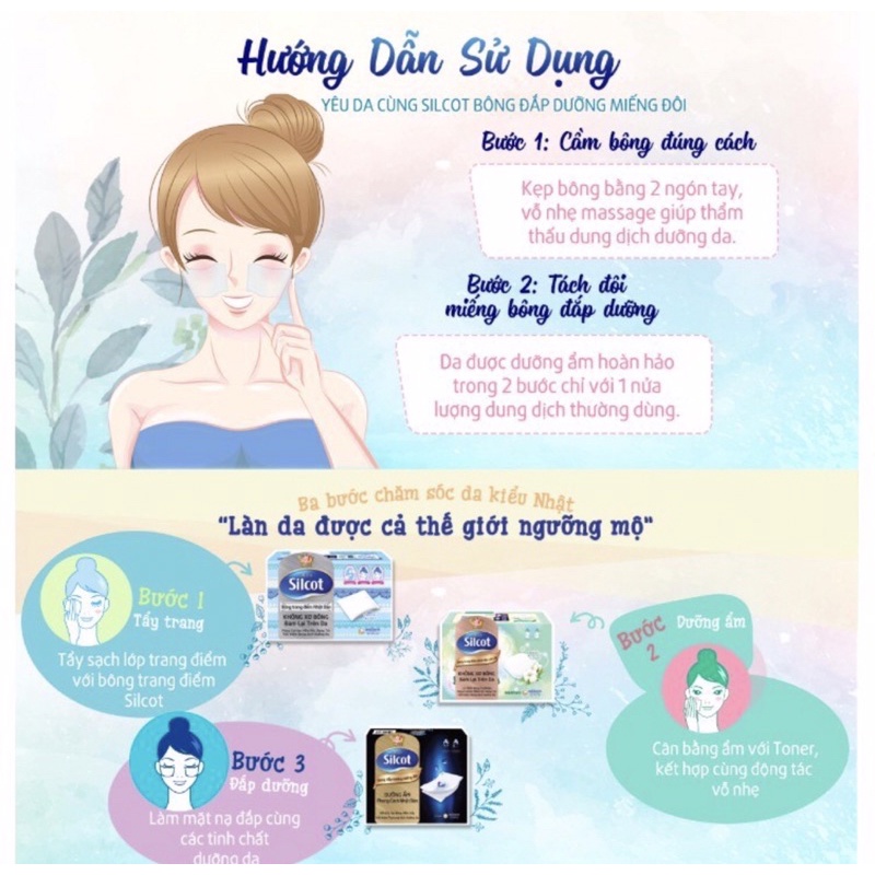 Bông tẩy trang Silcot 66miếng/hộp