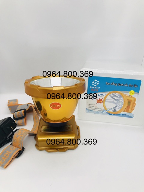 Đèn Pin Đội Đầu Siêu Sáng 200W Đèn Lặn K25 Pin Khủng 12 giờ