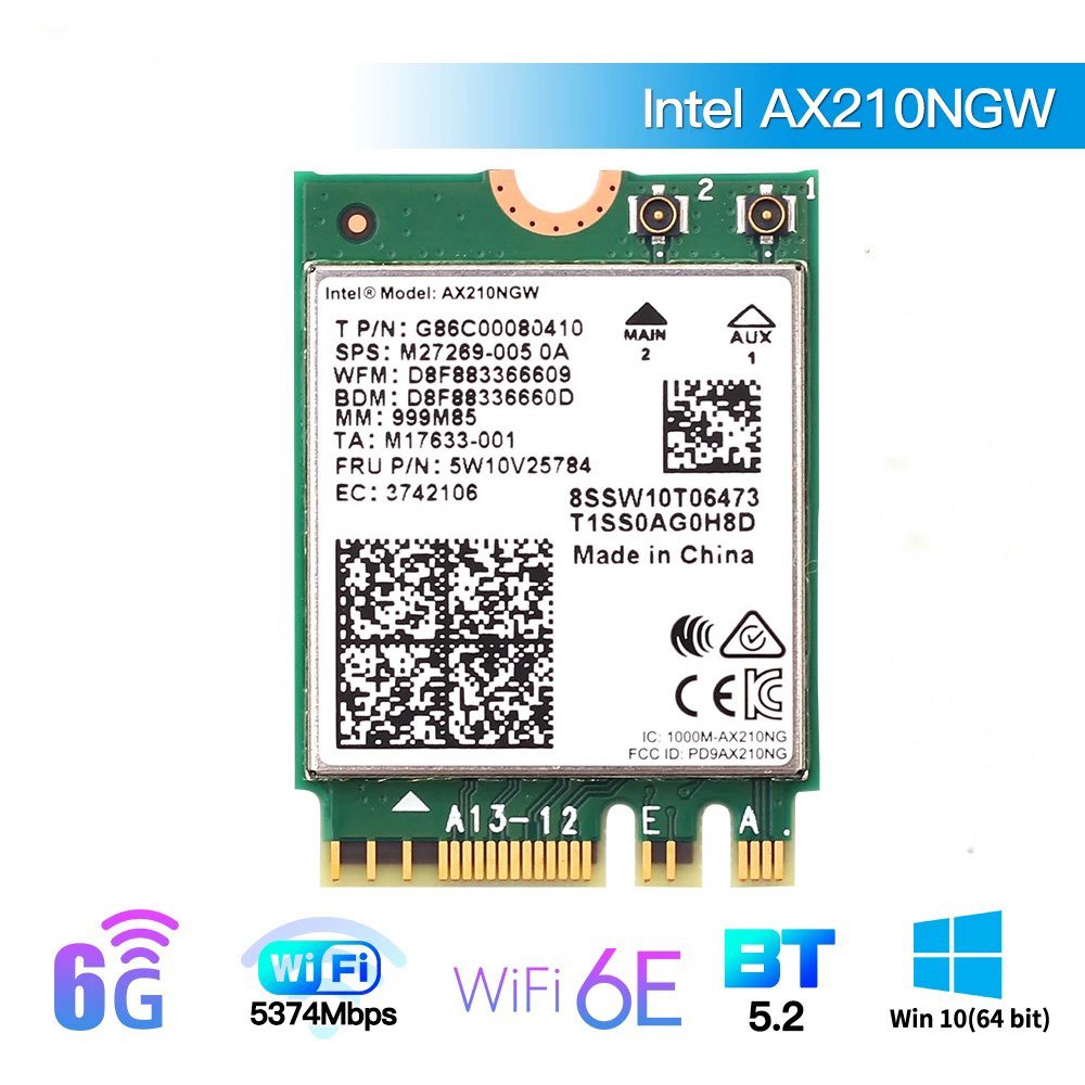 Card wifi intel AX200 9260NGW 8260NGW dùng cho khe M2/ngff