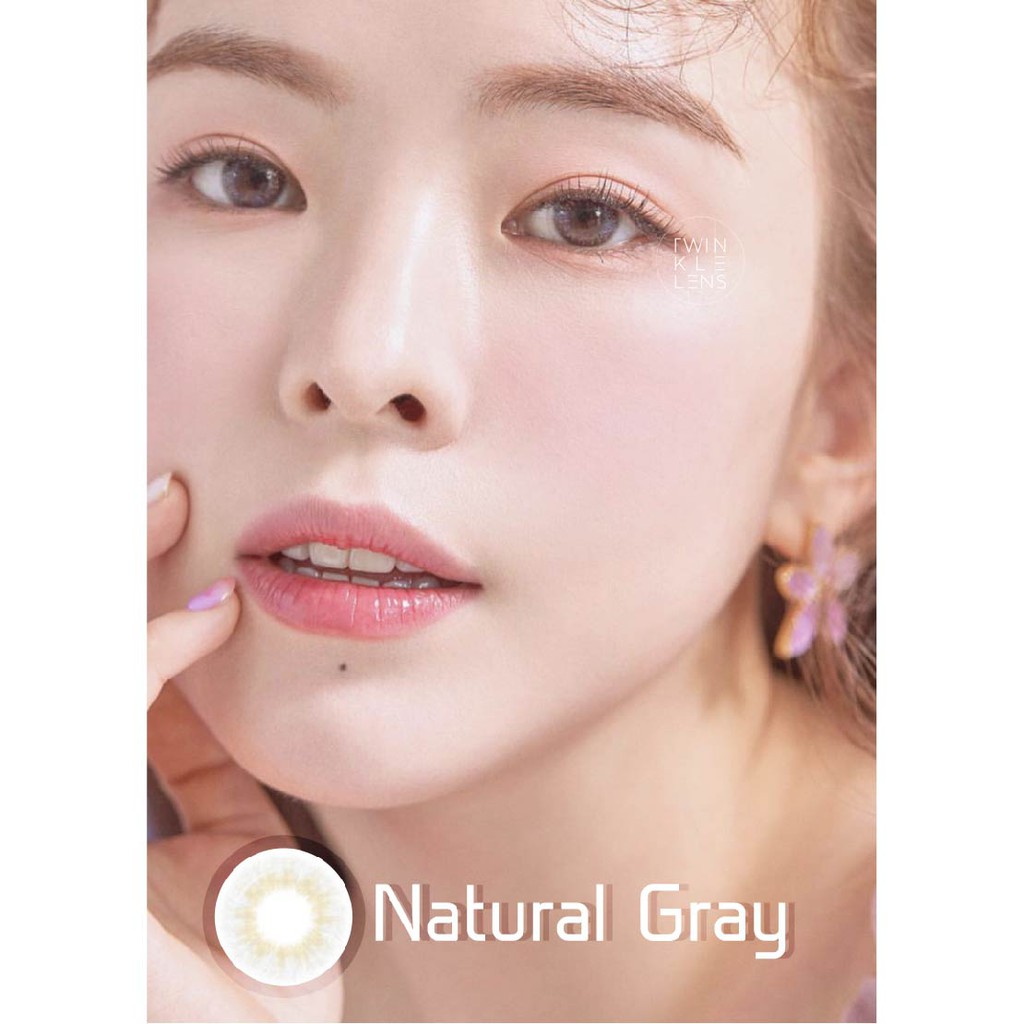 Sale 50%- Giá 1 chiếc- K gồm khay)Kính áp tròng/ Lens Natural Gray