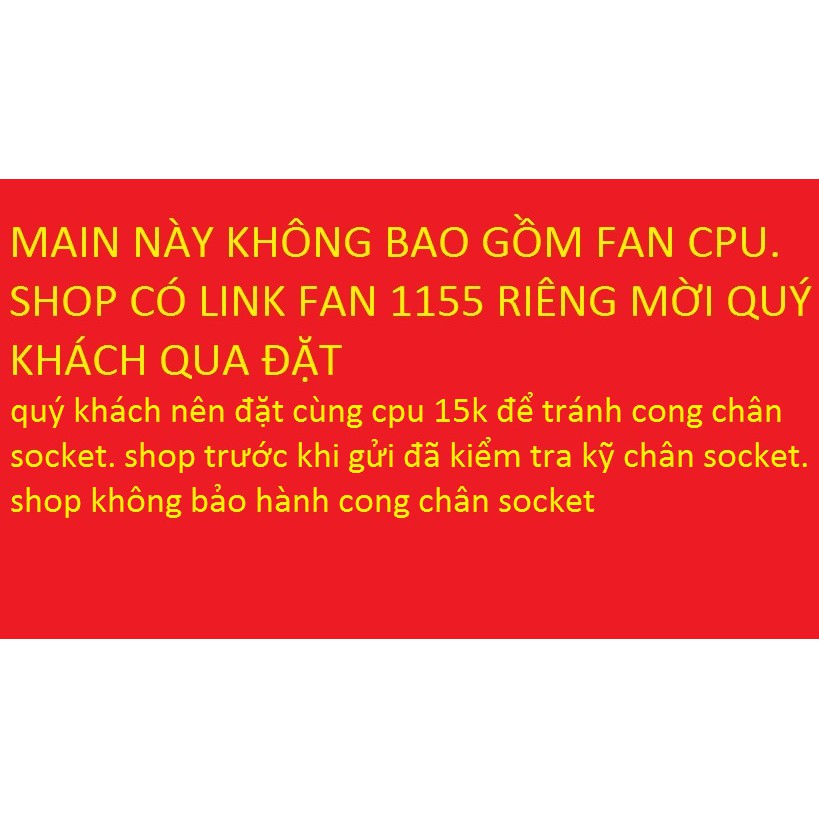 Bo mạch chủ H61, Mainboard H61 (kèm cpu pentium G2030 G1630)