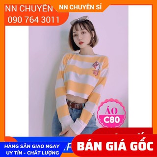 Áo thun croptop cực xinh ⚡100% ảnh thật⚡ croptop tay dài