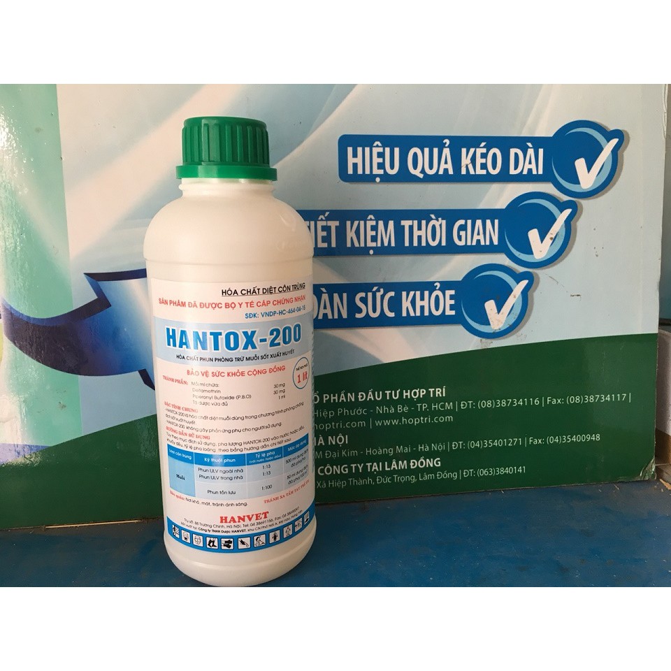 [HOT] Hantox 200 1L - Thuốc phun ruồi, muỗi, kiến, gián, côn trùng, bọ chét hiệu quả