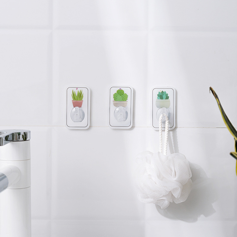Móc Treo Đồ Dán Tường Hình Cây Xương Rồng Hoạt Hình Soto1