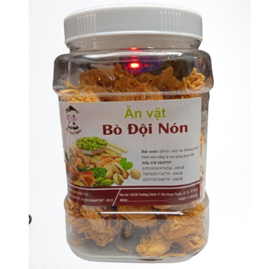 500gr KHÔ GÀ CAY CỤC BỰ + CỤC BỰ CAY LÁ CHANH LOẠI 1- Thương hiệu BÒ ĐỘI NÓN