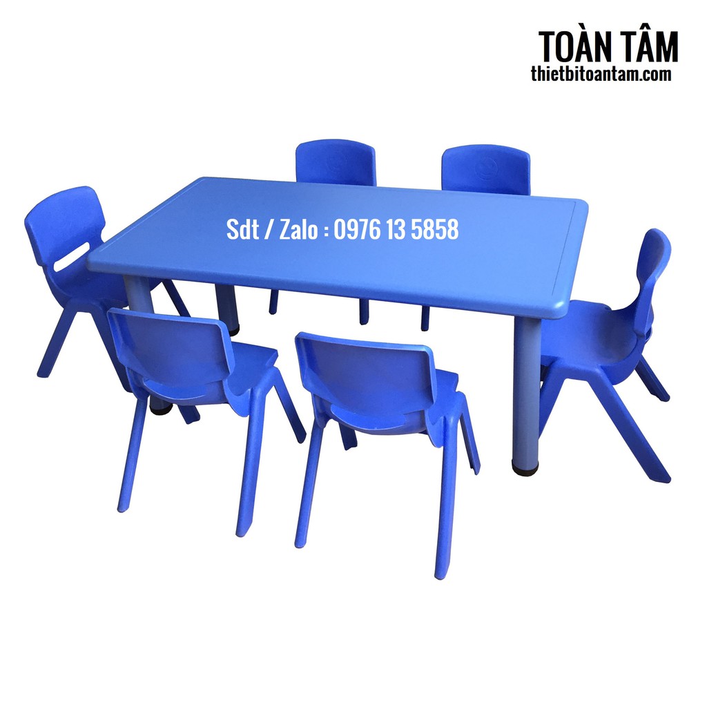 Bàn học cho bé nhựa nhập khẩu 6 chổ | BigBuy360 - bigbuy360.vn