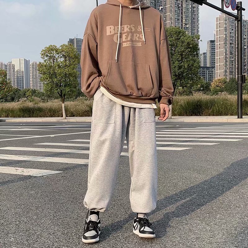 Men's Fashion Simple Design Drawstring Sports Long Pants. M-2Xl