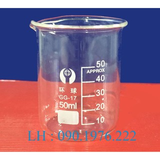 CỐC THỦY TINH CÓ MỎ (CỐC ĐỐT THÀNH THẤP) 50ml