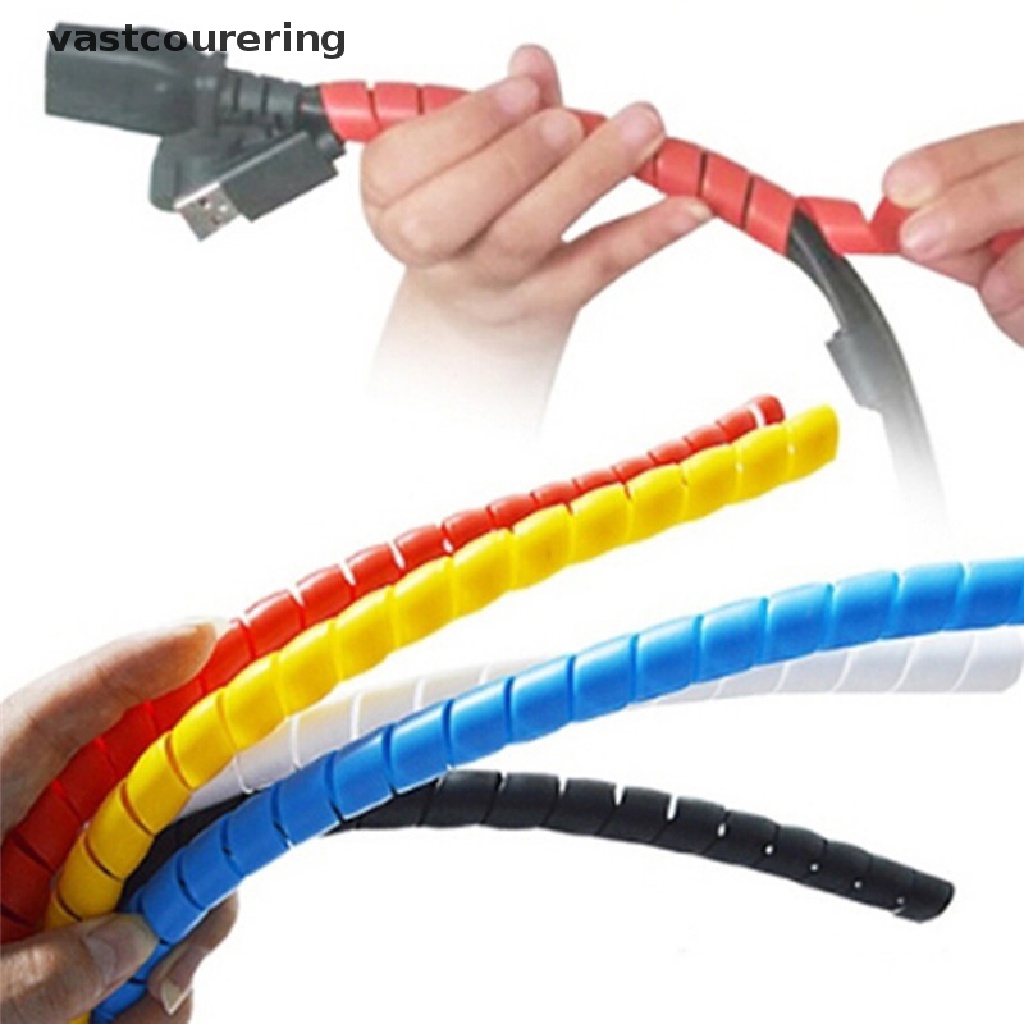 Vỏ Bọc Dây Cáp 1m 10mm / 14mm Hình Xoắn Ốc Nhiều Màu