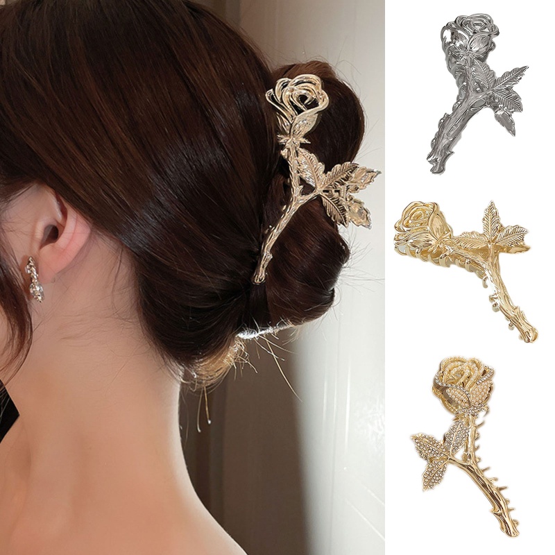 Kẹp Tóc Hợp Kim Đính Ngọc Trai Nhân Tạo Thiết Kế Thanh Lịch Cho Nữ