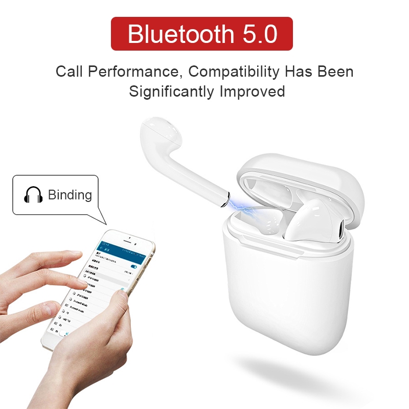 Tai nghe bluetooth không dây i9s TWS mini kèm hộp sạc cho iPhone Android | BigBuy360 - bigbuy360.vn