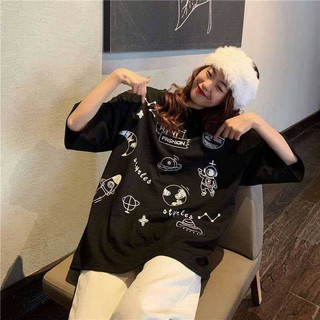 Áo thun free size tay lỡ phi hành gia 😚😚😙