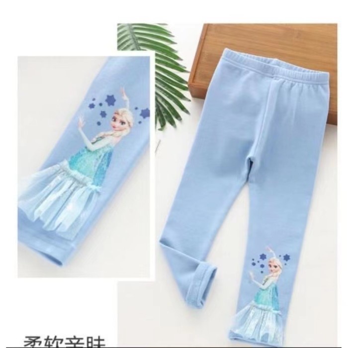 Quần Legging Họa Tiết Công Chúa Frozen/ Nàng Tiên Cá/ Bạch Tuyết/ Trắng/ Đông Lạnh 120 Cho Bé