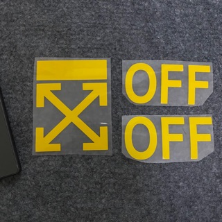 COMBO OFF Mũi Tên Vàng Decal Logo Sticker Patch in áo ủi trực tiếp lên vải
