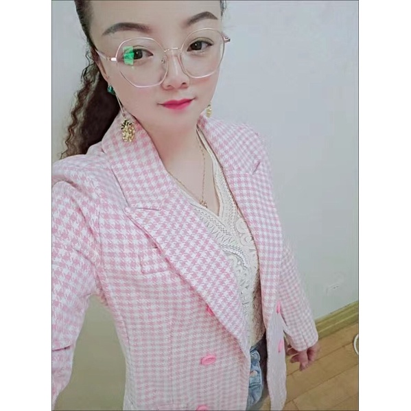 Áo Vest Dạ Hồng Nữ Thời Trang Thu Đông Công Sở 2021