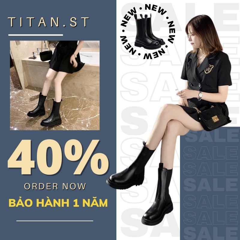 Bốt Cao Cổ Boot Nữ Cổ Cao Thời Trang Hàn Quốc Trẻ Trung Năng Động Dành Cho Nữ TITAN STORE