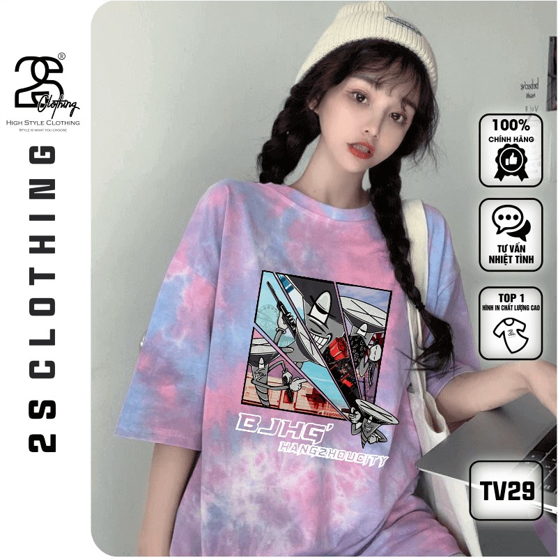 Áo Cotton Nam Unisex Tay Lỡ Ulzzang 2s Clothing Áo Phông Đen Cotton Oversize Form Rộng In Truyện Cool Ngầu TV29