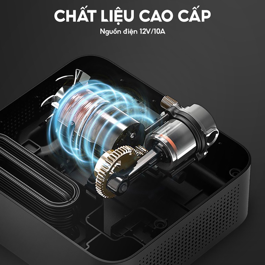 Máy Bơm Lốp Ô tô Xiaomi 70MAI Midrive TP03 Đa Năng Tự Ngắt Cho Xe Hơi Xe Đạp Xe Máy - Hàng Chính Hãng