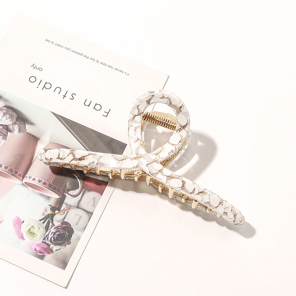 Kẹp tóc kiểu chữ thập bằng nhựa resin cỡ lớn cổ điển thời trang cho nữ