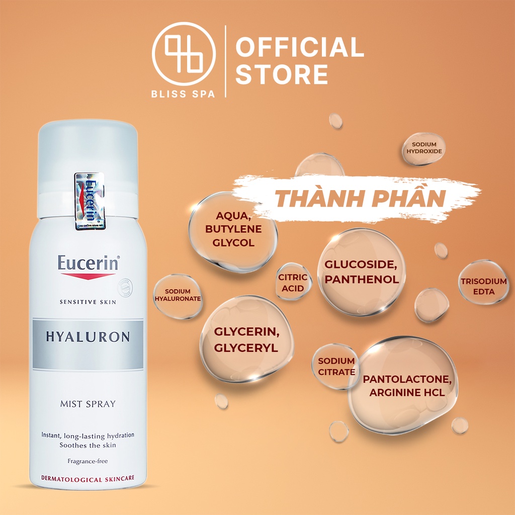 Xịt Khoáng Dưỡng Da Mặt EUCERIN Chống Lão Hóa Cấp Ẩm Hyaluron Mist Spray 50ml, 150ml - Bliss Spa | BigBuy360 - bigbuy360.vn