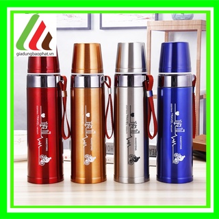 Bình giữ nhiệt kangyong 750ml inox 2 lớp chân không cách nhiệt màu sắc trơn sáng sang trọng tiện lợi