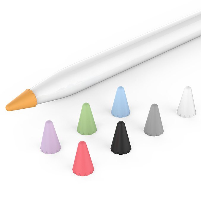 Bảo Vệ Đầu Bút táo Pencil 1 2 Bộ 8 Đầu Silicone Aha Style táo Pencil Silicone Tip Cover