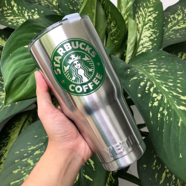 LY GIỮ NHIỆT YETI 900ML STARBUCKS (Logo YETI dập nổi - full phụ kiện)