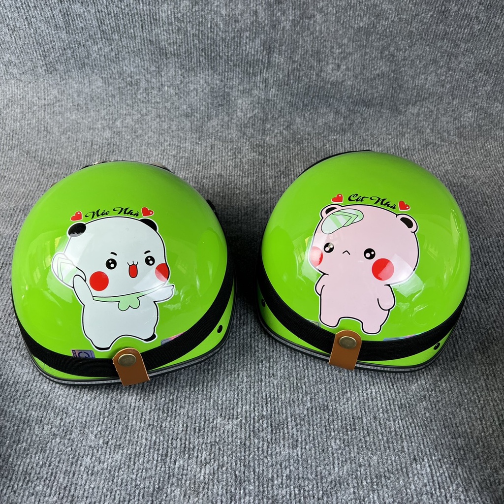 [[Freeship+sticker] Nón Bảo Hiểm kính phi công nửa đầu có hình dễ thương