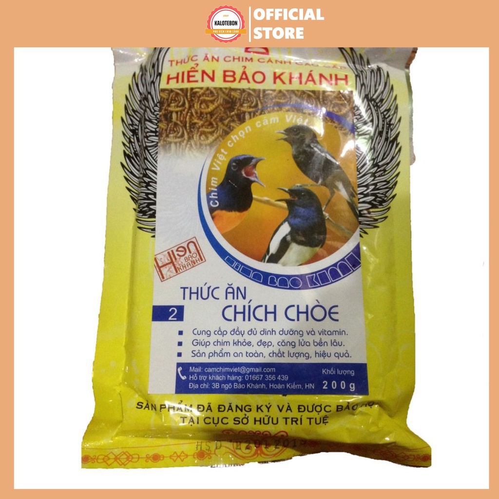 Cám chim chích chòe Hiển Bảo Khánh số 2 cao cấp chất lượng 200gram Phụ Kiện Kiện KaLoTeBon