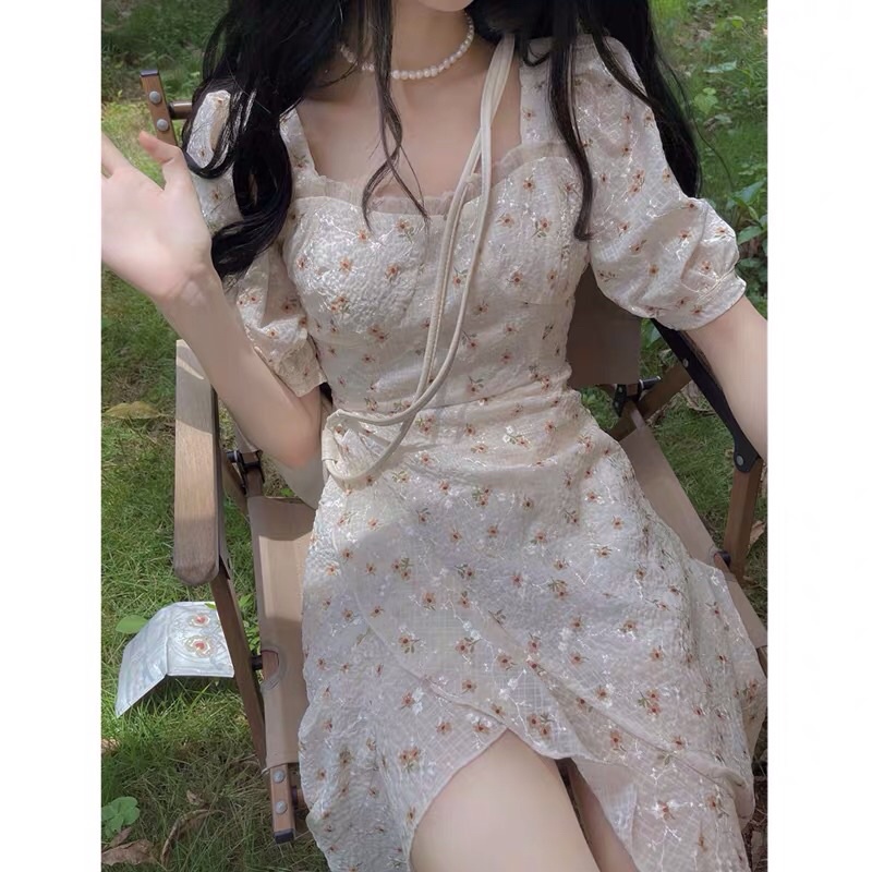 Váy hoa nhí bánh bèo vintage Quảng Châu cực xinh