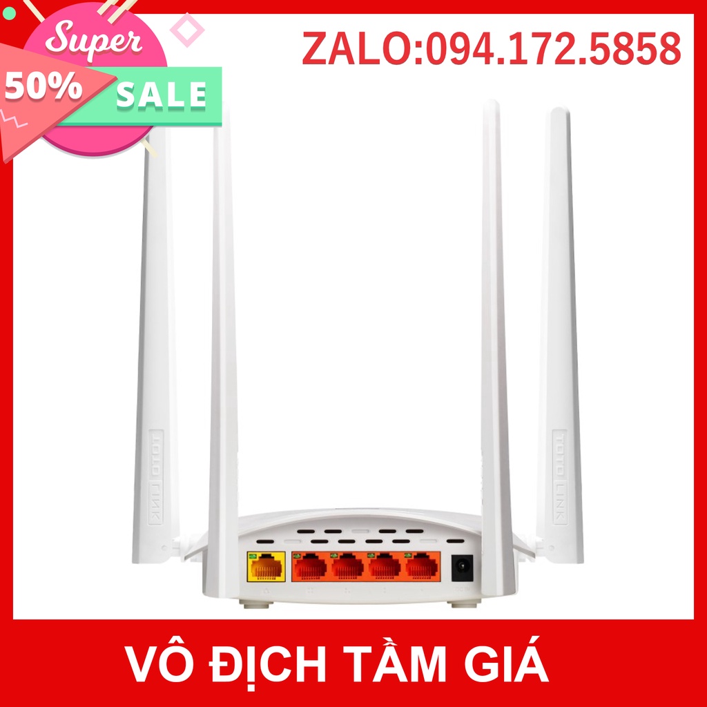 HOT - Router wifi tốc độ 600Mbps - TOTOLINK N600R 4 râu mới nhất 2021