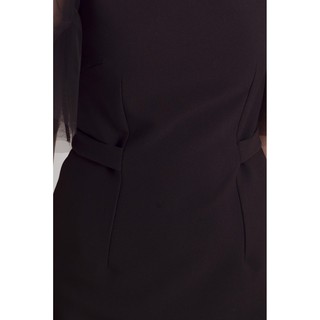ĐẦM THẮT NƠ EO PHỐI TAY SHEER - D1118