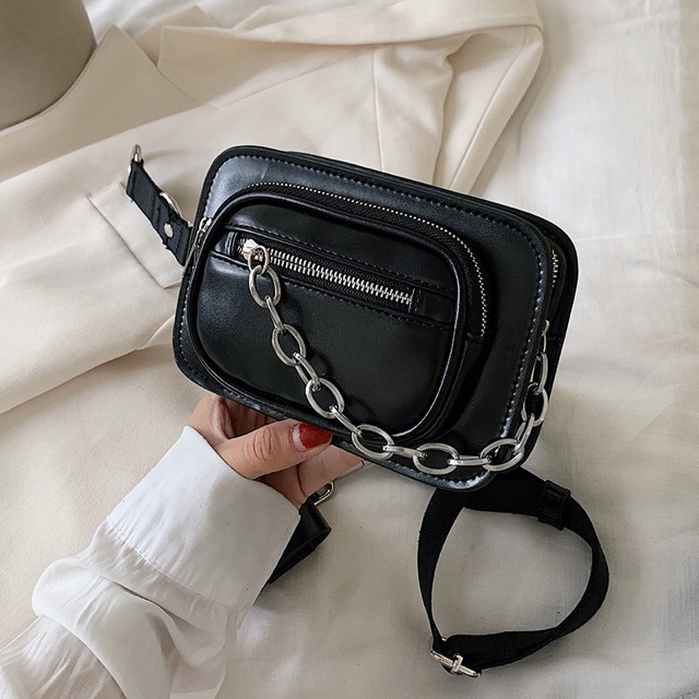 Túi hộp da trơn tặng kèm móc khoá cá tính S051 | BigBuy360 - bigbuy360.vn